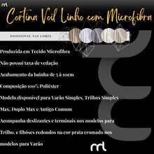 Linen Gauze Voile Curtain CHOOSE SIZE With Microfiber Lining For Rod - Blanco - Ver 5