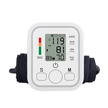 1 pieza Monitor de presión arterial, instrumento de medición automático de presión arterial doméstico, monitor de presión arterial de tipo brazo, monitor de presión arterial en inglés neutro con enchufe USB- ¡Esta herramienta no incluye baterías!