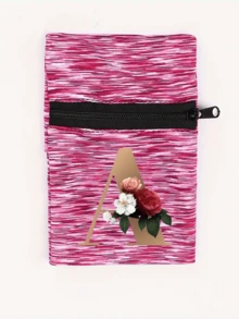 Fashionable New Floral Letter Printed Zipper Wrist Wallet - Girl's Portable Arm Phone Bag And Mini Coin Purse, Outdoor Sports Elastic Running Storage Arm Bag, Anti-Theft Key Hand Card Bag, Suitable For Sports And Travel - Multicolor - View 31