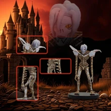 bandai 1 pieza Figura coleccionable Bandai, figurita con diseño creativo de esqueleto en una pose única, pieza de decoración para el hogar, excelente regalo de cumpleaños/festivo para fanáticos del anime/cine, coleccionable de anime popular