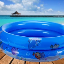 1pc,户外沙滩池超大加厚双层沙滩池90*90CM钓鱼池适用于海滩草坪花园夏季水上派对跨境热销沙滩池沙滩必备沙滩配件泳池浮排