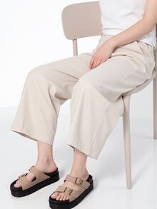 Slide Sandals - Taupe - View 2