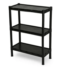 Kit 2 Prateleiras Estantes Modular Multiuso 3 Andares Organizadoras Lavanderia Quarto Cozinha