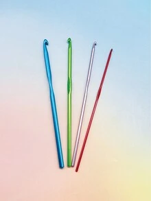 金属钩针，颜色鲜艳，2mm/3mm/4mm/5mm（钩针颜色随机）- 非常适合针织、钩针编织、手工工艺品 - 彩色 - 查看 2