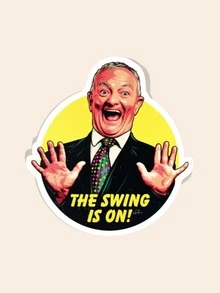 1PC The Swing Is On! - Antony Green Sticker,Funny Sticker,Vinyl Sticker,Die Cut Sticker, For Laptop, Phone Case Sticker. Etc - Multicolor - View 1