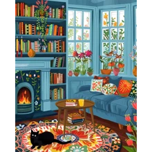 1pc Wall Arts Posters Optional Frame Animals In Bedroom Living Room Landscape Painting, Wall Decoration Home Decoration Canvas Art, Frameless ,Wall Art With Frame