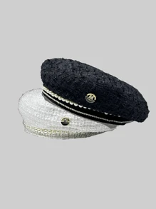 1 pièce de Béret élégant et à la mode avec petites perles