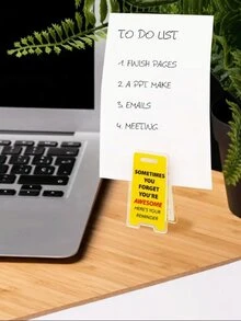1pc Acrylic Caution Sign Desk Clip - Humorous Office Decor, Suitable Gift For All Genders, Multifunctional Desktop Decoration - one-size - View 11