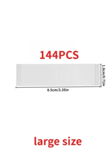 144片时尚胶带，专为服装设计。这是一款强力双面胶带。这款透明身体胶带适用于皮肤，无色透明。作为服装配饰，它可以防止服装损坏。这是一款耐用的织物胶带，适用于连衣裙、胸罩和上衣。它是一款多功能的胸贴、皮肤胶带和卷边胶带。 - 彩色 - 查看 15
