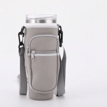40盎司保温杯套、带手柄的水壶袋、不粘氯丁橡胶瓶套、运动登山杯套、返校用品 - 多色 - 查看 8