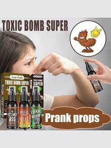 1 Bottle Fart Spray Prank Toy, Stinky Smell For Entertainment - Poop Smell (boxed) - View 4