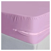 Mattress Cover Protector Double With Zipper Complete Mattress Protection - Lilac Purple - View 1