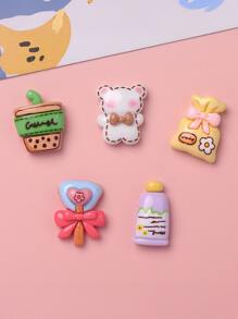 10/30pcs Random Assorted Cartoon Shiny Coffee Animal Resin DIY Accessories, Crafts, Phone Case, Cup, Hair Clips