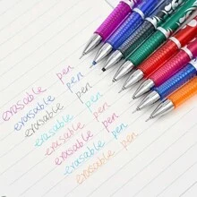 24/36/48 Stücke löschbarer Fineliner Set, 8 Farben, nachfüllbar, tragbarer Clip Schreibstift, ultra-feiner Spitze, runder Kunststoffkörper, Schnappverschluss, perfekt für Schule und Bürobedarf, Geschenke zur Einschulung