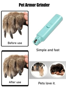 1pc Electric Pet Nail Grinder, Cats & Dogs Electric Nail Trimmer, Convenient & Portable Pet Grooming Tool, Suitable For Small To Medium Pets Such As Cats, Dogs, Squirrels, Requires 2 AAA Batteries - Multicolor - View 5