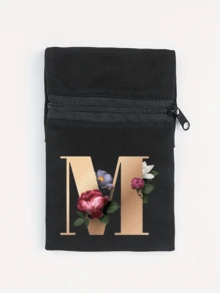 Fashionable New Floral Letter Printed Zipper Wrist Wallet - Girl's Portable Arm Phone Bag And Mini Coin Purse, Outdoor Sports Elastic Running Storage Arm Bag, Anti-Theft Key Hand Card Bag, Suitable For Sports And Travel - Multicolor - View 19