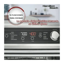 Hamilton Horno Tostador Ham.ilton Beach 31220, Con Freidor de Aire, Temporizador Digital, Apagado Automatico Negro - Tipo de Enchufe A USA (110-127V) - Ver 5