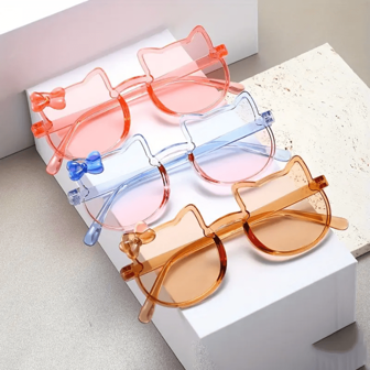 Sanrio 1 pièce Lunettes de soleil pour femmes de mode chat Sanrio, dégradé de couleurs, en matériau PC durable avec protection UV. Convient pour les fêtes, anniversaires, décorations de Noël, cadeaux