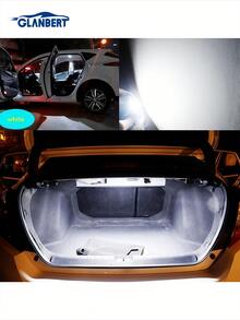 GLANBERT 42pcs-Pack Car LED Combo Set T10 Width Indicator Light Side Wedge 31mm 36mm 41mm License Plate Light Double Tip Reading Light Interior Door Light 6000K White LED Bulb