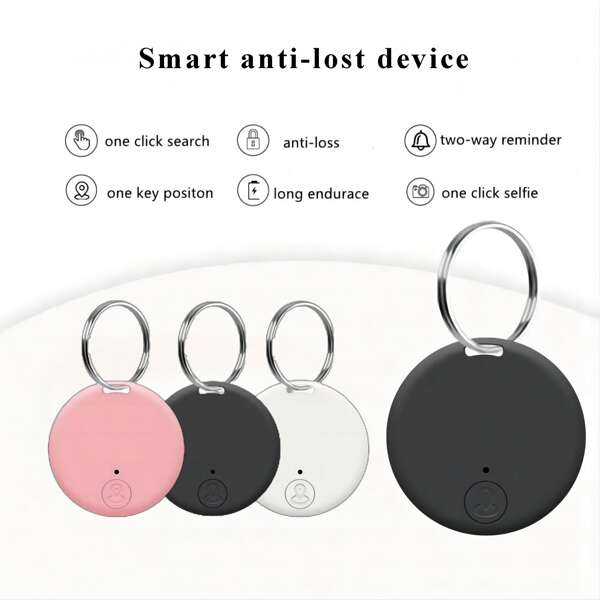 1 Stück runder Bluetooth Antiverluststecker, intelligenter Artikel-Finder, kompatibel mit iOS/Android, 15m Bluetooth-Alarm, App Fernlokalisierung für Haustiere, Schlüssel, Wertsachen, keine SIM-Karte erforderlich, austauschbare Batterie