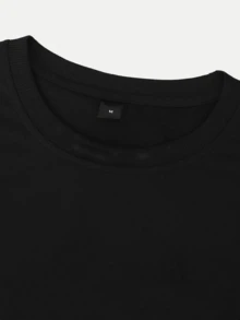 playeras casuales de hombre Camiseta casual de manga corta para hombre con estampado abstracto de llamas y camellos, perfecta para salidas de verano con amigos regalos para papá. - Negro - Ver 4