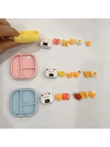 10pcs/20pcs Random Cute Simulated Rice Ball Accessories, DIY Miniature Food Decoration, Micro Landscape Decor, Multi-Function Ornament For Universal Holidays
