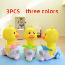 可爱挤压推车玩具，可挤压小黄鸭汽车玩具，适合儿童、男孩和女孩，圣诞节/新年儿童礼物 - 綠色 - 查看 8