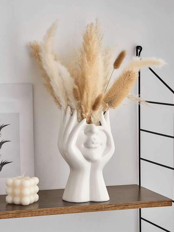 1 pièce Vase sculpture art abstrait moderne, convient pour l'entrée, la table à manger, le salon, le bureau, la chambre, la cuisine. Décoration de salon de style scandinave, idéal pour les cadeaux de mariage. Essentiels de mariage