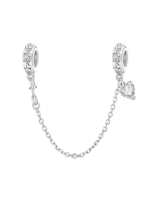 1Pc Fashionable Flower Tulip Clover Charm Bead Fit For Women Bracelets Bangles DIY Jewelry Making And Daily Outfit Matching Jewelry Decoration For Girls - Silver - View 16