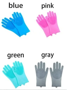 1 Pair Of Pet Beauty Cleaning Gloves Dog Cat Bath Shampoo Glove Scrubber Magic Dish Washing Cleaner Sponge Silicon Hair Removal Gloves