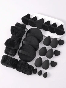 29/1pc Makeup Sponge Set, Including Makeup Sponges, Makeup Sponge, Powder Puff, Soft & Skin-Friendly, Suitable For Cream & Powder Makeup, Latex-Free, Can Be Used Wet Or Dry, Professional Cosmetic Sponges Summer Makeup Must-Have