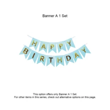 Grey Blue Themed Party Decorations, Including Blue & Gold Balloons, Happy Birthday Banner, Paper Pom Poms And Star Banner, Suitable For Baby Shower, Birthday Party And Wedding Party Decorations. - Dust Blue Tassel Set - View 6