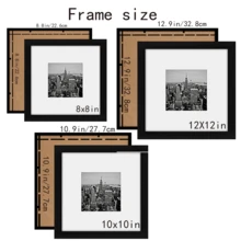 1/3 pezzi, cornici per quadri di diverse dimensioni 30x30cm/20x20cm, vari colori disponibili: nero, bianco, legno, cartoncino nero, cornici colorate, eleganti cornici quadrate per foto/ritratti da parete, adatte come regali per Natale, matrimonio, Capodanno, Pasqua, Festa della Mamma