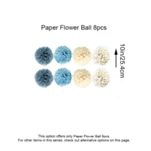 Grey Blue Themed Party Decorations, Including Blue & Gold Balloons, Happy Birthday Banner, Paper Pom Poms And Star Banner, Suitable For Baby Shower, Birthday Party And Wedding Party Decorations. - Dust Blue Tassel Set - View 5
