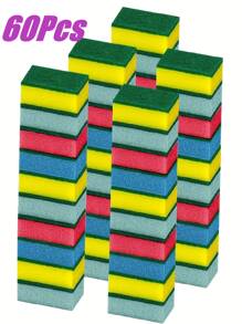 Colorful Dish Sponge, Multi-Purpose Fast Drying Sponge, Kitchen Supplies, Kitchen Cleaning Sponge, Household Cleaning Wet Wipes, High Density Sponge Dishcloth