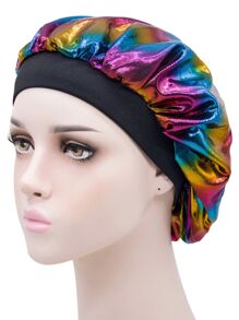 Customized Text Kids Sleeping Cap, Elastic Single Layer Laser Shower Cap, Wide Brim Children's Hat, Elastic Wide Brim Comfortable Night Cap, Lightweight Elastic Fitted With Adjustable Closure - Multicolor - View 13