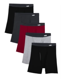Fruit Of The Loom Mens Coolzone Covered Waistband Boxer Briefs 5 Pack, M, Assorted - 彩色 - 查看 1