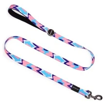 Furmylove Dog Leash, Pet Training Lead, Lightweight Soft Grip Handle, Metal Clasp, Non-Pulling Anti-Shock Nylon Dog Leash For Medium & Large Dogs, Outdoor Activities, Fashionable Abstract Printed Pattern, 60in/150cm
