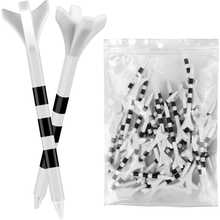 Tees de Golf de plástico blanco De Alta Calidad Paquete A Granel 50 Piezas, Tees De Golf Profesionales, 2 3/4 Pulgadas (70 mm), Accesorio De Herramientas Deportivas De Golf De Alto Rendimiento - Blanco - Ver 1