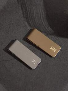 Personalized Wallet | Father's Day Gift | Anniversary Gift | Engraved Initial Steel Wallet Mini Wallet Purse Wallet Small Wallet Long Wallet Wristlet Wallet Coin Wallet For Men - Multicolor - View 5