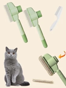 2pcs Extra Large Size Pet Flea Comb, Grooming Brush Suitable For Dogs, Cats, Rabbits And Other Long/Short Hair Pets, Detangling, Shedding & Skin Massage