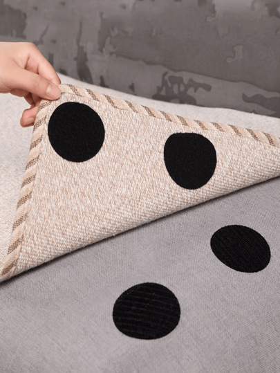 Pegatina antideslizante fijadora de alfombras, no deja marcas, pegatina fijadora antideslizante para elementos del hogar como sábanas, alfombras, manteles, etc., cinta adhesiva de doble cara con gancho y bucle con capa posterior