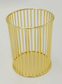 Porte-stylo en métal doré pour le bureau, porte-pinceau de maquillage, porte-crayons, organisateur de bureau et de maison, pour vacances à la plage, collection de salles de bain, collection de chambres, grande capacité
