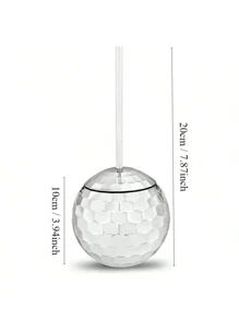 1 buc 580ml Disco Ball Cup cu capac și paie Disco Wine Flash Cocktail Cup Party Supplies și favoruri pentru petrecere