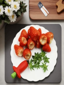 [Kitchen Tool - New Creative] 1pc Easy-To-Use Stainless Steel Strawberry Huller & Pineapple Corer, Effortlessly Removes Stems, Strawberry Skin & Pineapple Core, Creative Kitchen Tool, Stainless Steel Strawberry & Pineapple Corer - Easy-To-Use Kitchen Tool, Portable Outdoor Tool, Essential For Home, Picnic, Camping & Party, Fruit Cleaning Tool | Fashionable Kitchen Tool, Durable Kitchenware, Random Color And Style - Multicolor - View 5