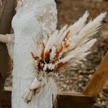 30/60/100/120/140 件装波西米亚风彩色兔尾草花束，适合家居装饰、婚礼中心摆设、春季斋月复活节母亲节情人节礼物、秋季装饰