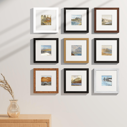 1/3 pezzi, cornici per quadri di diverse dimensioni 30x30cm/20x20cm, vari colori disponibili: nero, bianco, legno, cartoncino nero, cornici colorate, eleganti cornici quadrate per foto/ritratti da parete, adatte come regali per Natale, matrimonio, Capodanno, Pasqua, Festa della Mamma