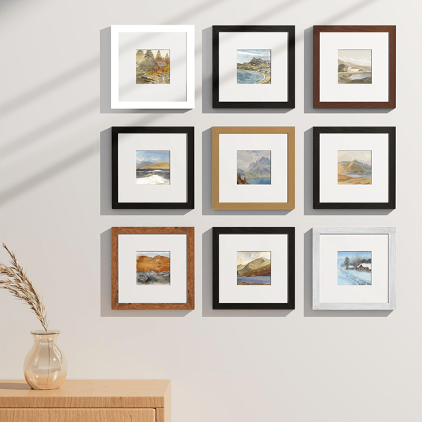 1/3 pezzi, cornici per quadri di diverse dimensioni 30x30cm/20x20cm, vari colori disponibili: nero, bianco, legno, cartoncino nero, cornici colorate, eleganti cornici quadrate per foto/ritratti da parete, adatte come regali per Natale, matrimonio, Capodanno, Pasqua, Festa della Mamma