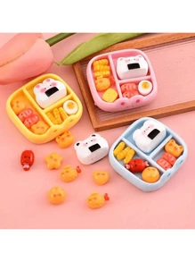 10pcs/20pcs Random Cute Simulated Rice Ball Accessories, DIY Miniature Food Decoration, Micro Landscape Decor, Multi-Function Ornament For Universal Holidays