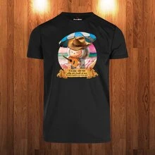 Playera muñeco labuvu Norteño Playa  Estilo universitario informal  Estilo casual-minimalista  Casual-Básico    Verano  Primavera/Otoño  Todo  Regular - Negro - Ver 4